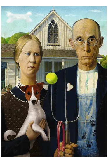 Puzzle 500 el. American Gothic: Psia Edycja Trefl