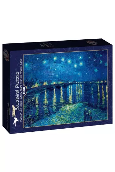 Puzzle 1000 el. Gwia�dzista noc nad Ronem, Van Gogh Bluebird Puzzle