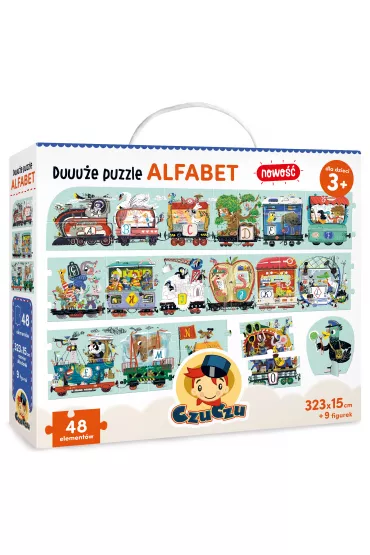 Duuu�e Puzzle 48 el. Alfabet Bright Junior Media