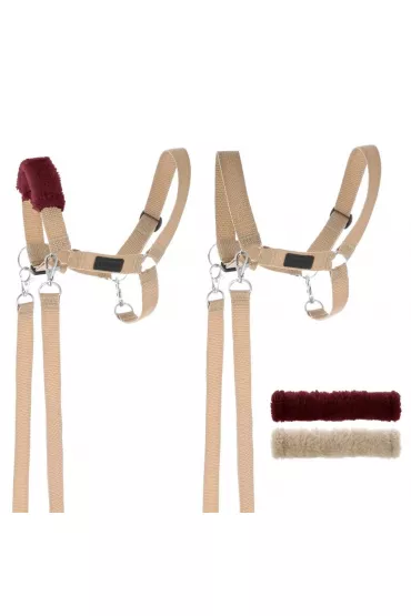Kantar dla Hobby Horse wodze + futerka be�owy Skippi
