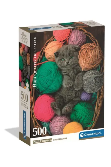 Puzzle 500el 35617 Fluffy Kitten CLEMENTONI 35617 CLM