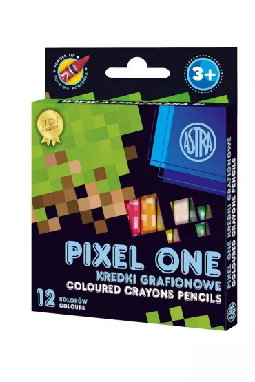 Astra Kredki grafionowe Pixel One 12 kolor�w