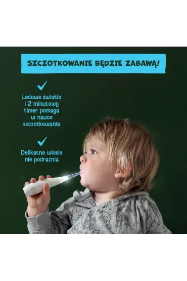 Jack N Jill Soniczna szczoteczka dla dzieci, 0-6 lat
