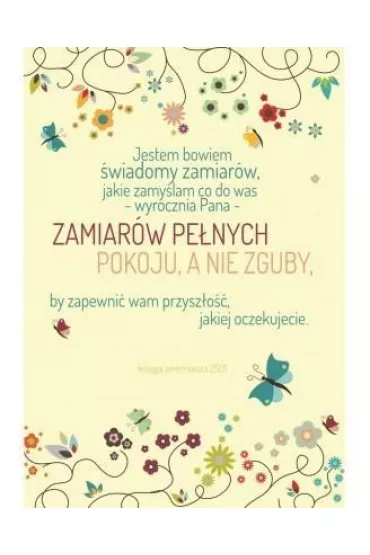 Kartka sk�adana Jestem bowiem �wiadomy Motyle