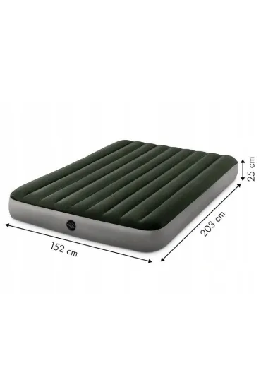 Intex Materac du�y dmuchany 203x152 cm dwuosobowy elektryczna pompka gratis 64779
