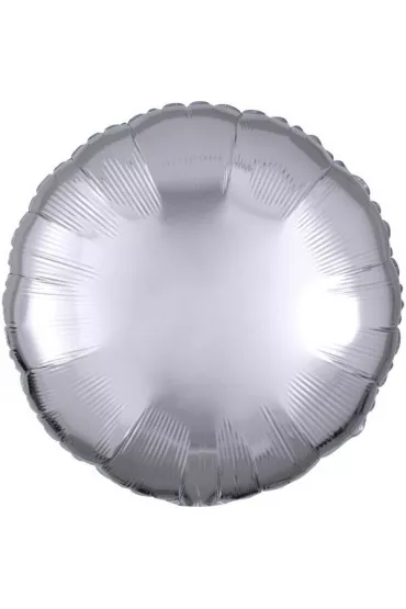 Amscan Balon foliowy metalik srebrny okr�g�y 43cm
