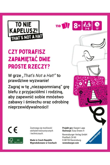 To nie kapelusz. Gra karciana Ravensburger