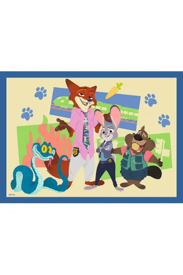 Puzzle 4w1 Zootopia przygody TREFL 34677  TR