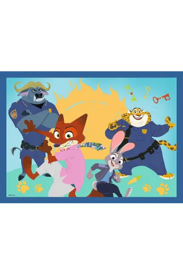 Puzzle 4w1 Zootopia przygody TREFL 34677  TR