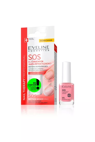 Eveline Cosmetics Nail Therapy Professional SOS od�ywka wzmacniaj�ca dla kruchych i �amliwych paznokci 12 ml