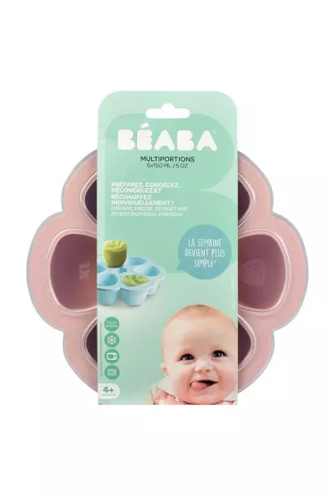 Beaba Silikonowy pojemnik do mroenia duy Old pink 6 x 150 ml