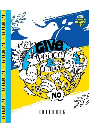 Fresh Notatnik ozdobny A5 Peace - pok�j kratka 64 kartki