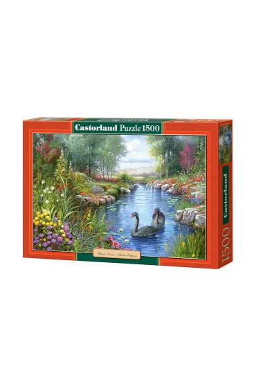Puzzle 1500 el. Kopia Czarne �ab�dzie Andres Orpinas Castorland