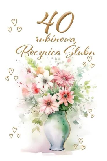 Trend Kartka okoliczno�ciowa Rocznica �lubu 40