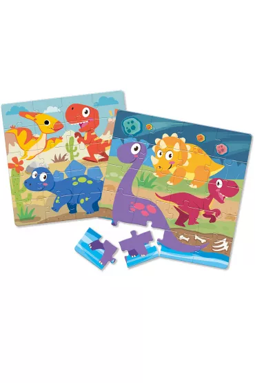 Puzzle magnetyczne 20 el. Dinozaury Askato