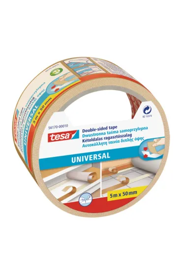 Tesa Ta�ma uniwersalna dwustronna transparent. 5m x 50m