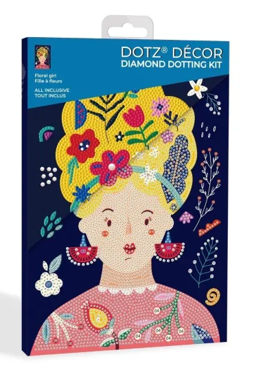 Diamond Dotz Haft diamentowy - Adults Floral Girl 30x20cm