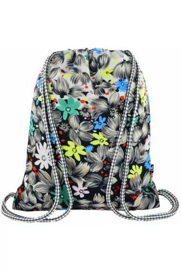 St. Majewski Plecak na sznurkach Flowers Black