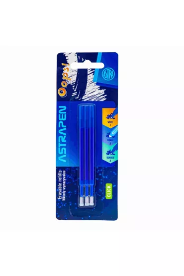Wk�ady wymazywalne 0,5mm Click ASTRA 3 szt.