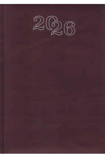 Kalendarz 2026 A5 dzienny standard bordowy