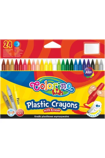 Patio Kredki o��wkowe Colorino Kids heksagonalne wymazywalne z gumk� 12 szt.