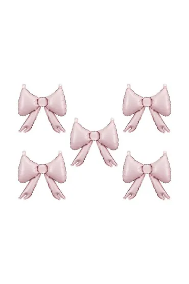 PartyDeco Balony foliowe do girland Kokardy pudrowy r� 5 szt.
