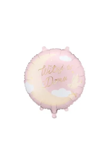 PartyDeco Balon foliowy pastylka Witaj w Domu 35x35cm