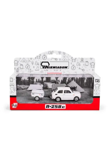 AUTO OSOB MET FIAT 126P PRZYCZEPA KROTKA BIA Daffi