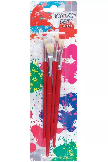 Easy Stationery P�dzelki p�askie 4 szt.
