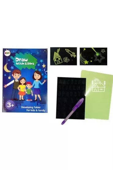 Tablet do rysowania �wiat�em LeanToys