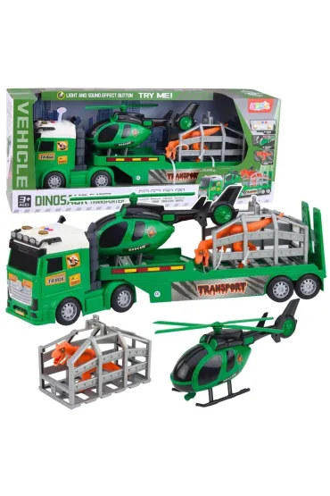 Zestaw transport Dinozaura �wiat�a d�wi�k LeanToys