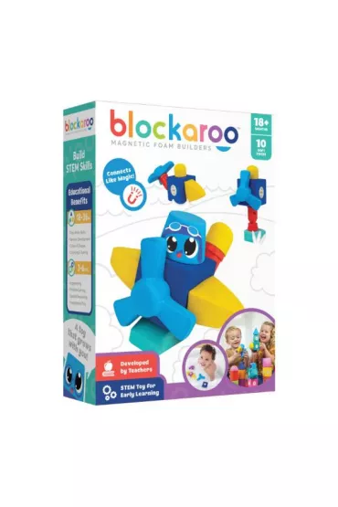 Klocki magnetyczne piankowe Samolot