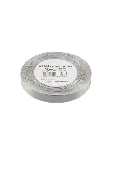 Brewis Wst��ka satynowa srebrna 12mm x 32m