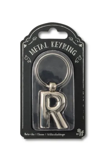 If Silver Letter Keyring - brelok do kluczy litera R