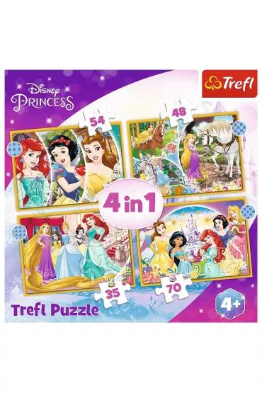 Puzzle 4w1 Szcz�liwy dzie� Trefl
