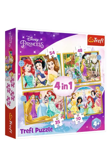Puzzle 4w1 Szcz�liwy dzie� Trefl