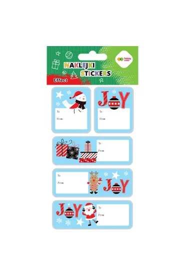 Happy Color Naklejki EFFECT-Xmas Joy Tag 10x20cm