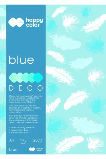 Happy Color Blok Deco Blue 170g 20 kartek