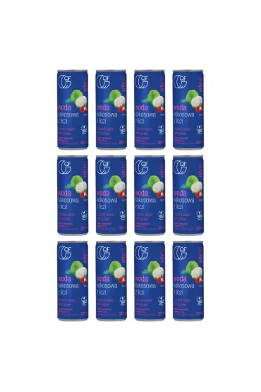 Quality Food Woda kokosowa z liczi zgrzewka 12 x 320 ml