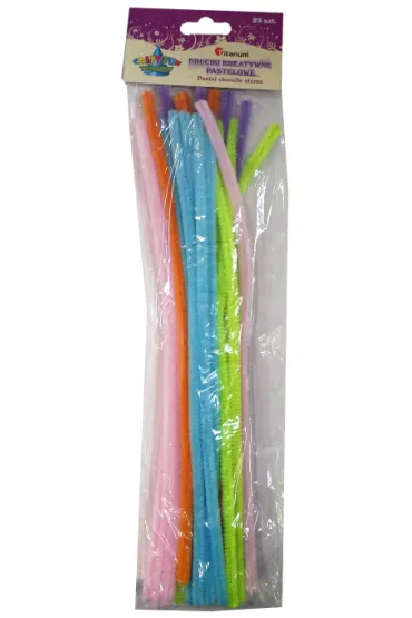 Titanum Druciki kreatywne. 0,8x30cm pastelowe 5 kolor�w. 25sztuk