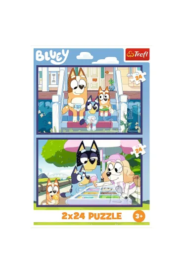 Puzzle 2x24 el. Zabawna Bluey Trefl