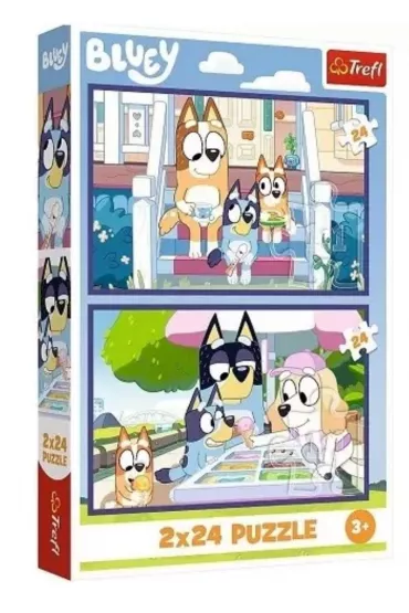 Puzzle 2x24 Zabawna Bluey TREFL