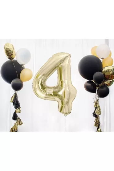 Godan Balon foliowy B&C cyfra 4 szampa�ski 85cm