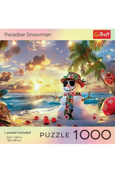 Puzzle 1000 USA Collection: Paradise Snowman Trefl