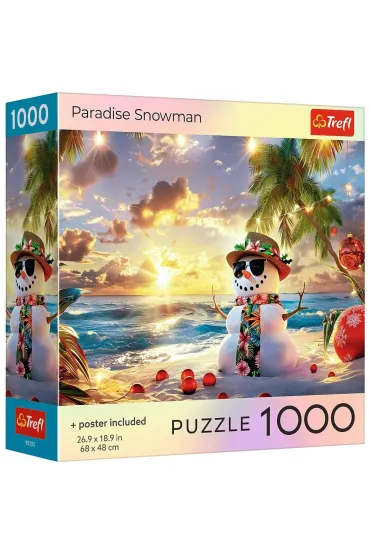 Puzzle 1000 USA Collection: Paradise Snowman Trefl