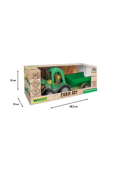 Farmer traktor �adowarka z przyczep� Wader