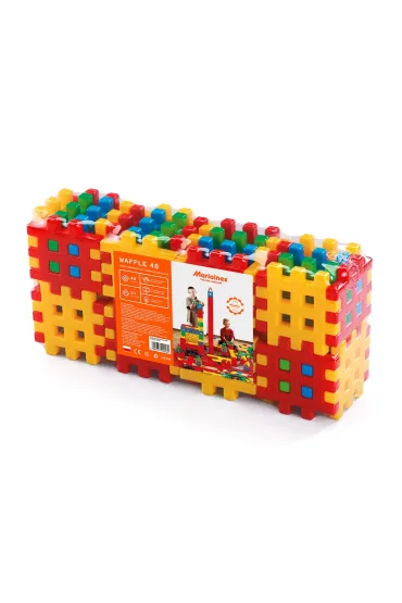 Klocki konstrukcyjne dla najm�odszych Klocki konstrukcyjne Waffle 48 element�w Kostka MARIOINEX 900260