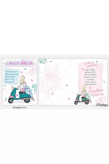 Stamp Karnet Grande + koperta wz�r nr 06 Urodziny