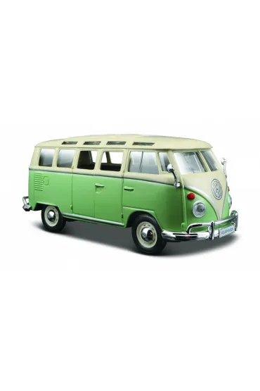 Model 1:24 Volkswagen Van Samba be�owo-zielony Maisto