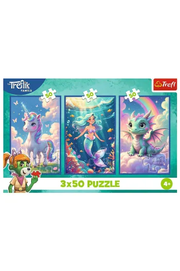 Puzzle 3x50 el. Razem w kolorowym �wiecie Trefl